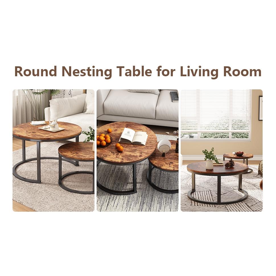 Prime 2 in 1 Round Coffee Table Set