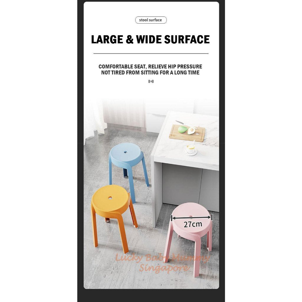 Macaron Stackable Anti Slip Stools