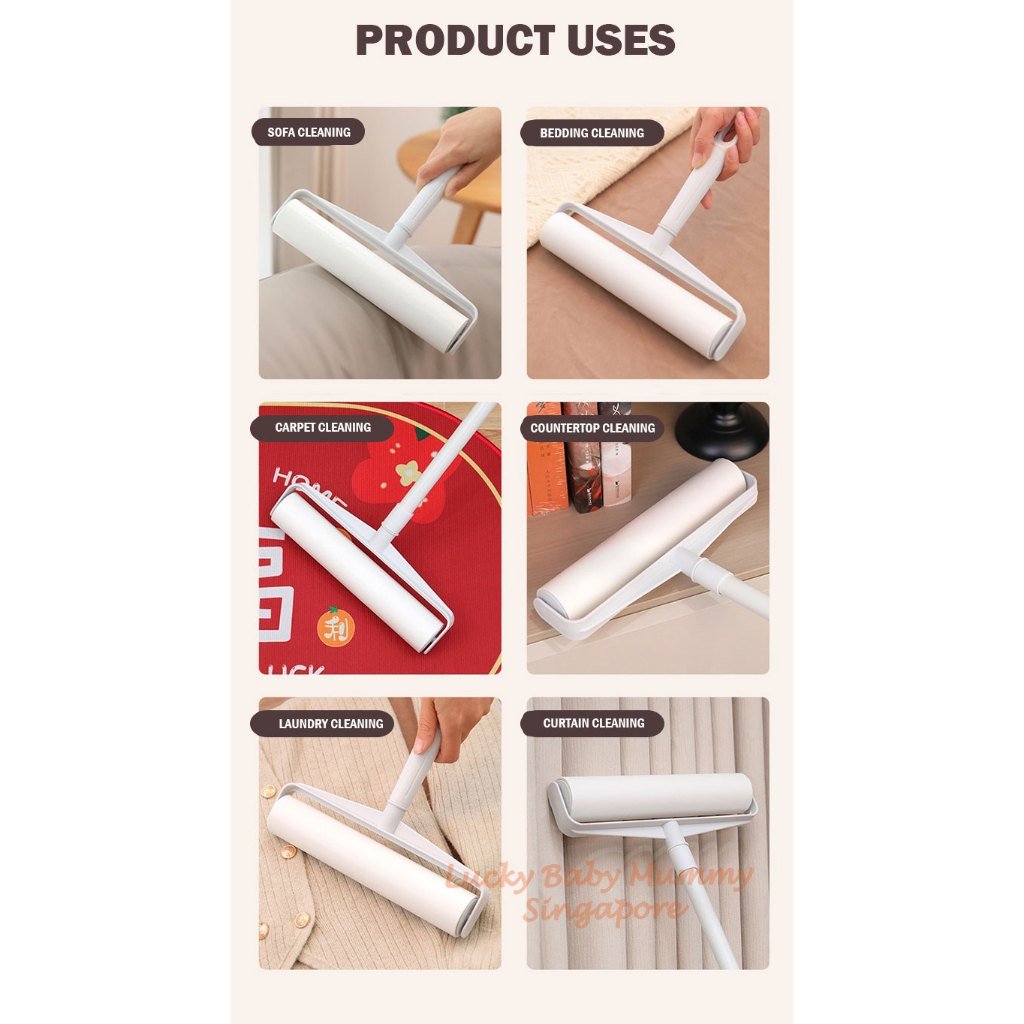 19cm/24cm Long Sticky Lint Roller Mop