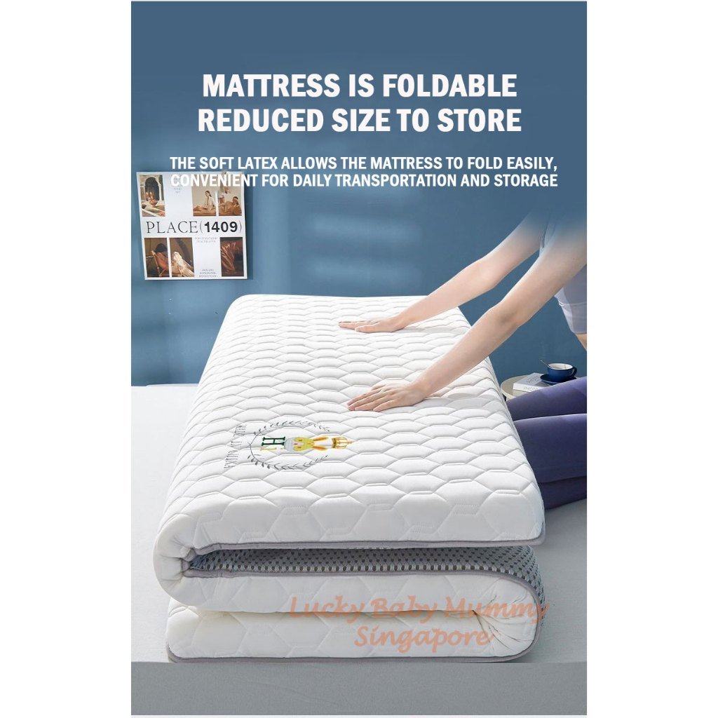 Soy Latex Fiber Mattress Memory Foam Cotton Single Queen King Foldable Antibacterial Household Bedding