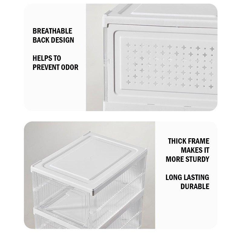 Foldable Transparent Shoe Rack