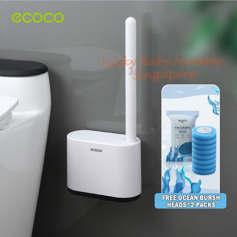 Ecoco Disposable Toilet Brush With Holder