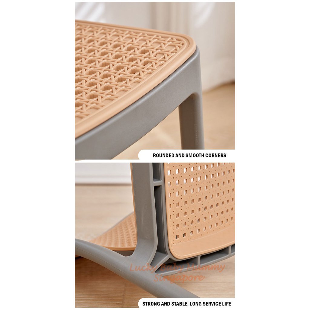 Minimalist Rattan Woven Plastic Chair