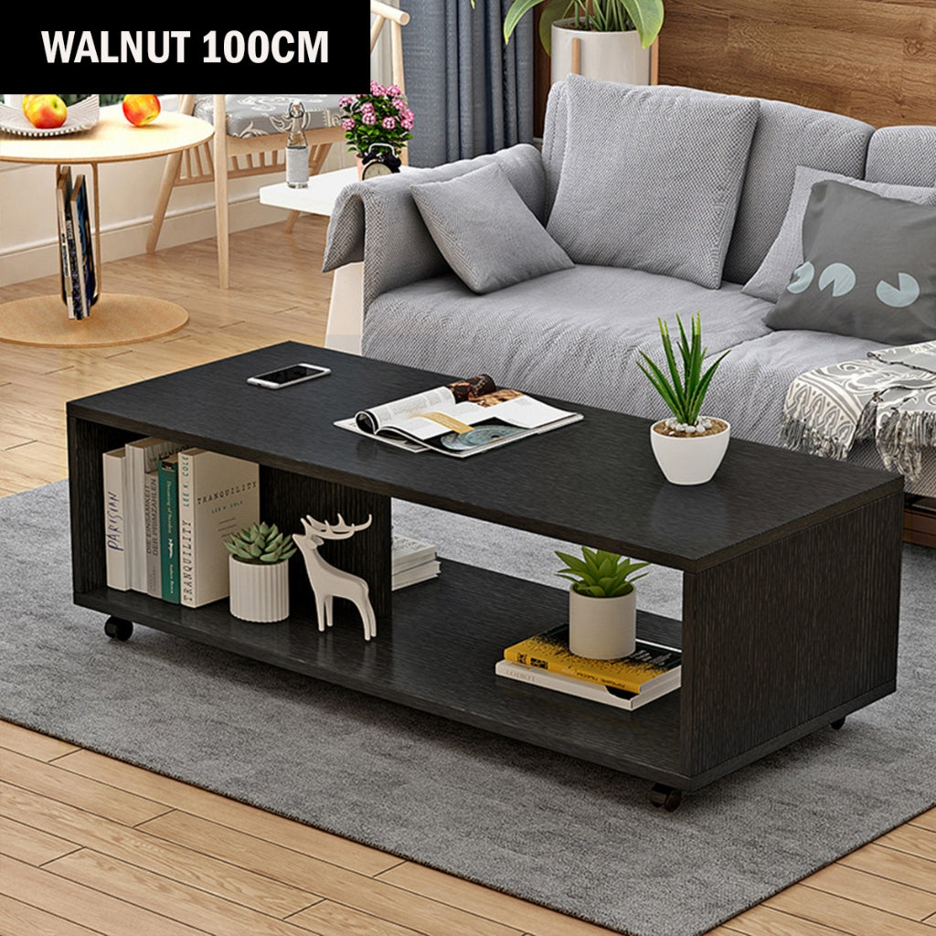 Movable Coffee Table with Wheels