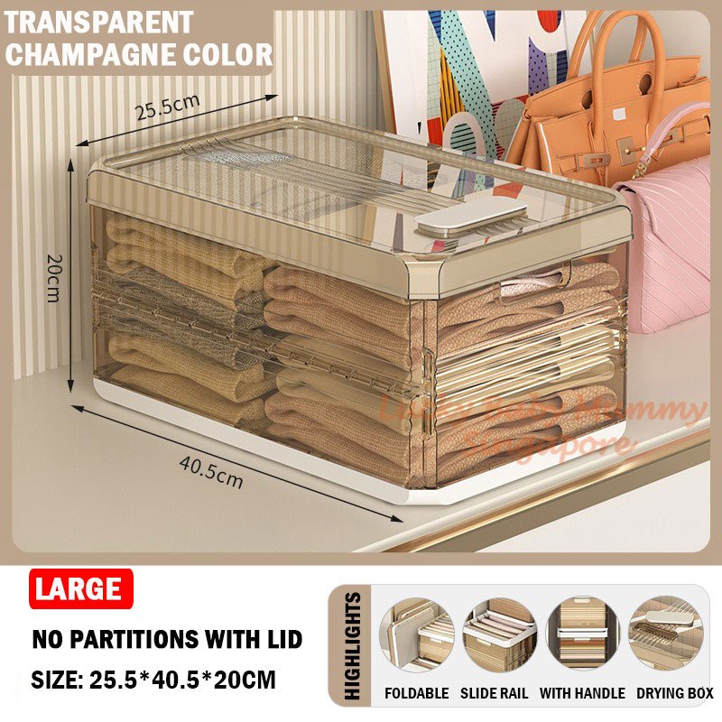 Pants Storage Drawer with Removable Partition