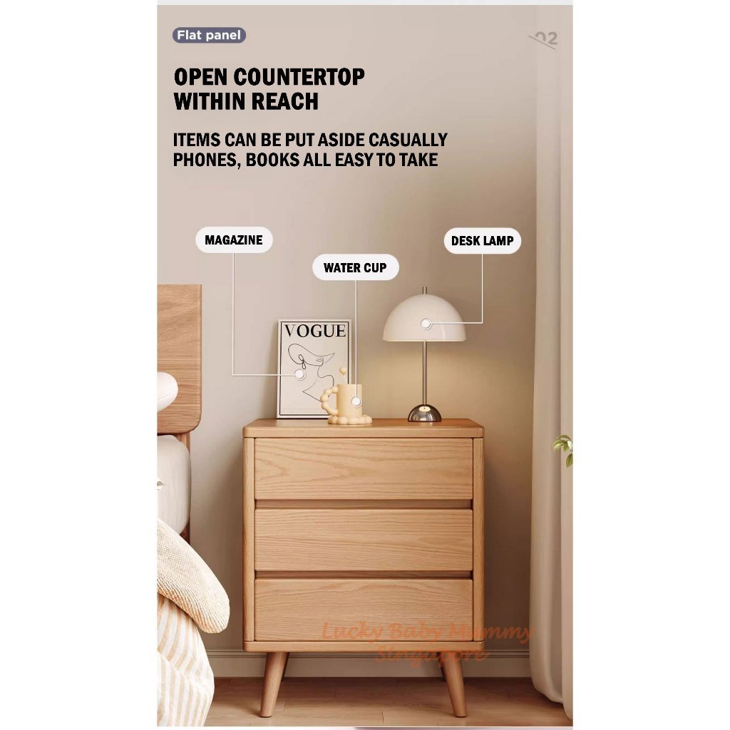 Stylish Multi-Layer Bedside Cabinet with Drawers