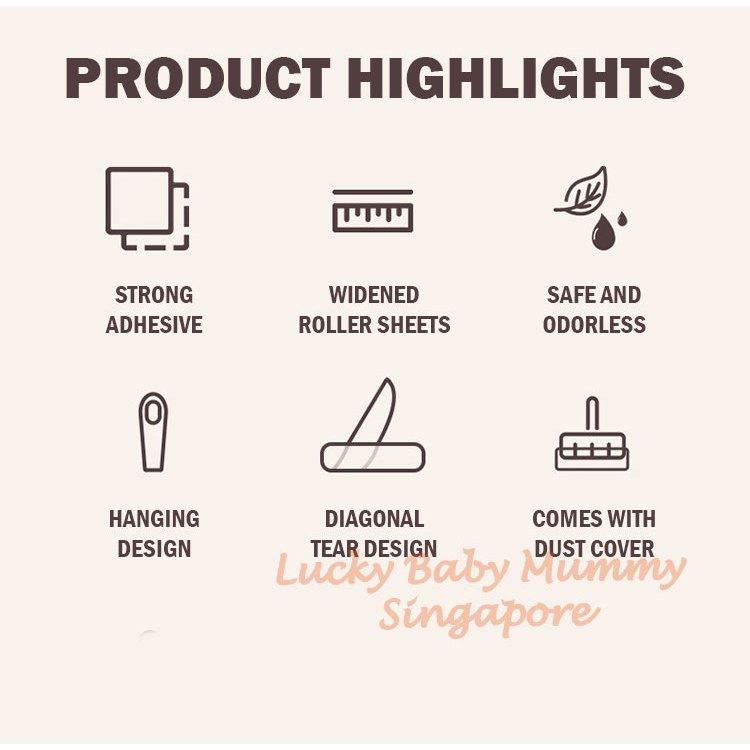 19cm/24cm Long Sticky Lint Roller Mop