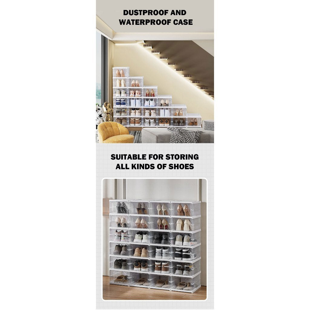 Foldable Transparent Shoe Rack