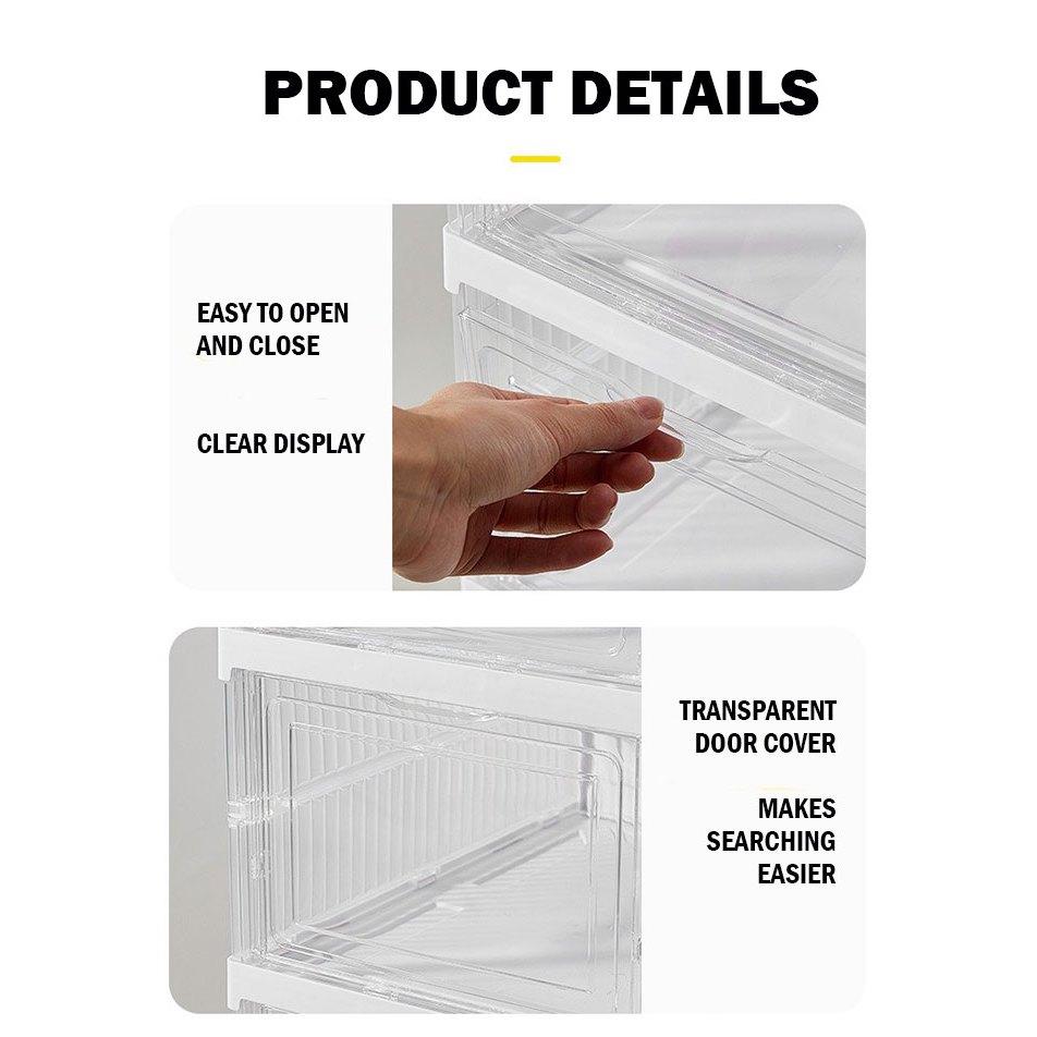 Foldable Transparent Shoe Rack