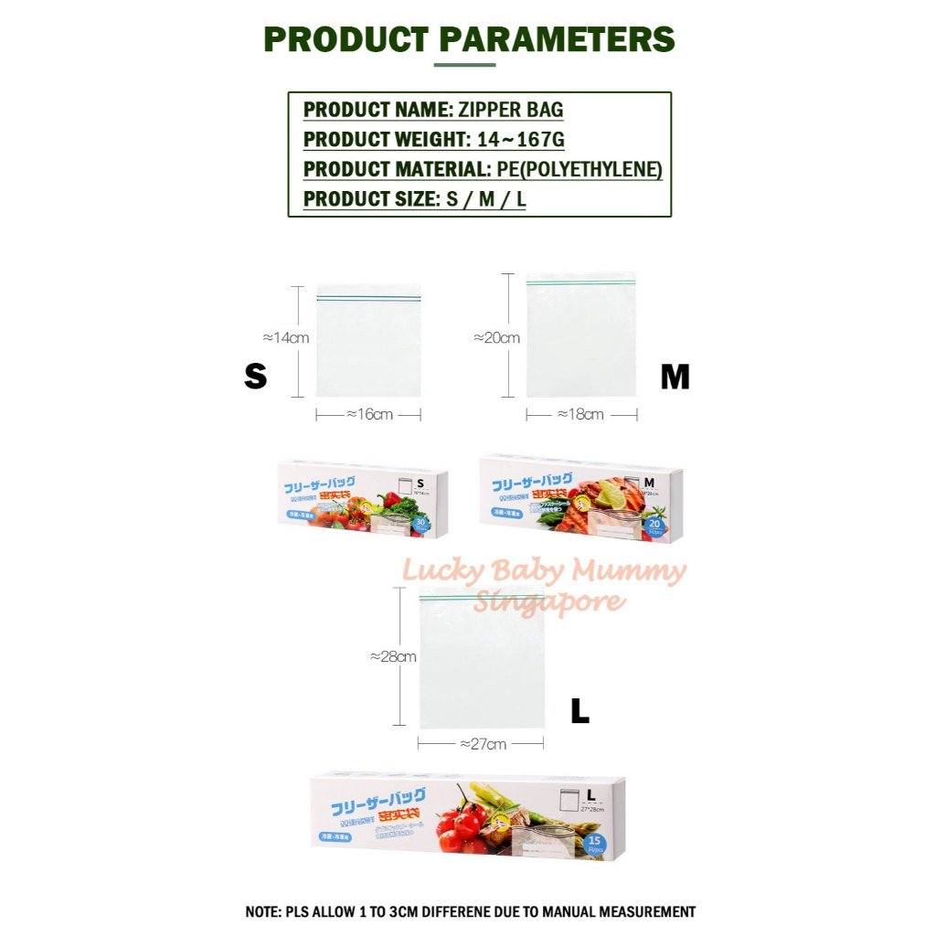 Food Storage Zipper Bag