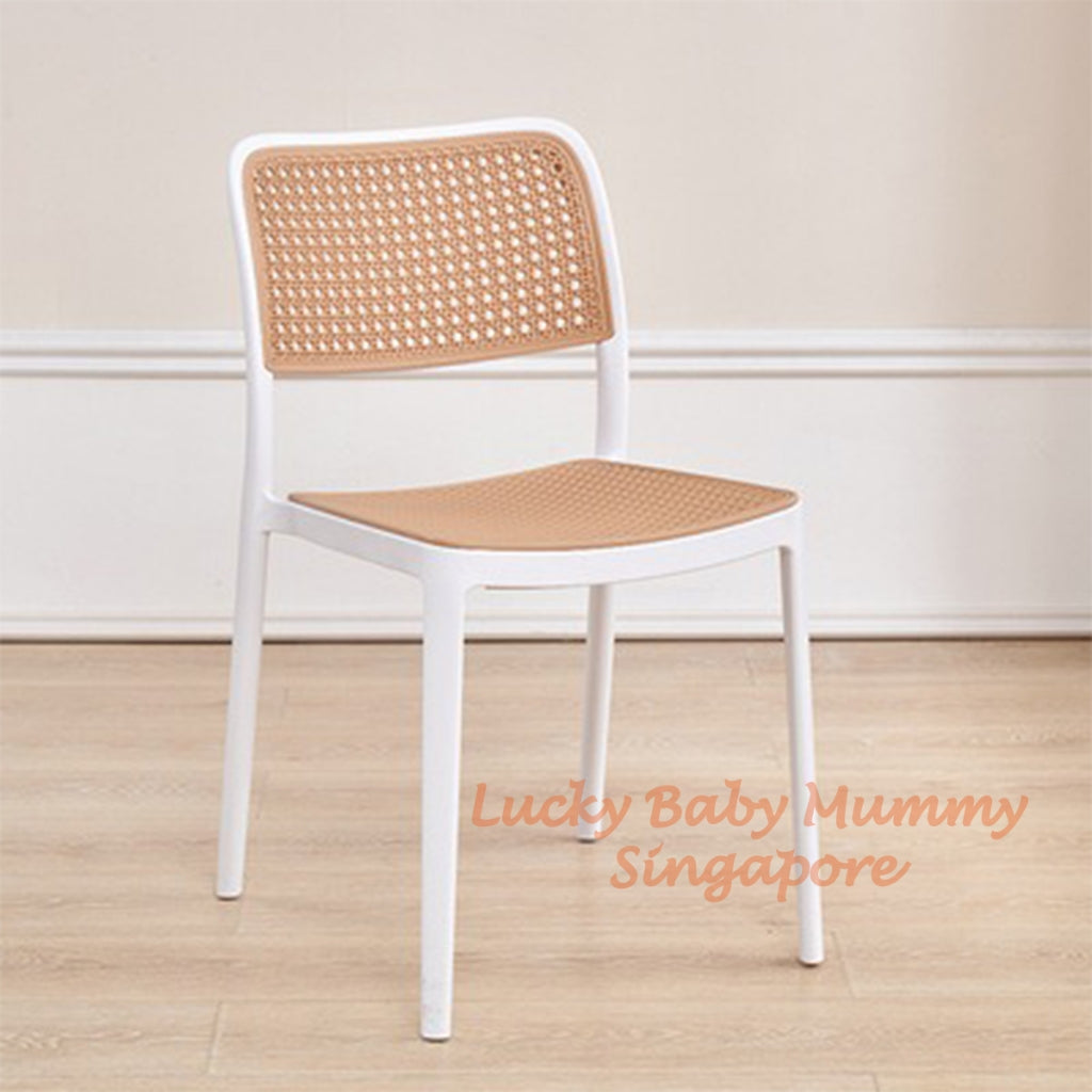 Minimalist Rattan Woven Plastic Chair
