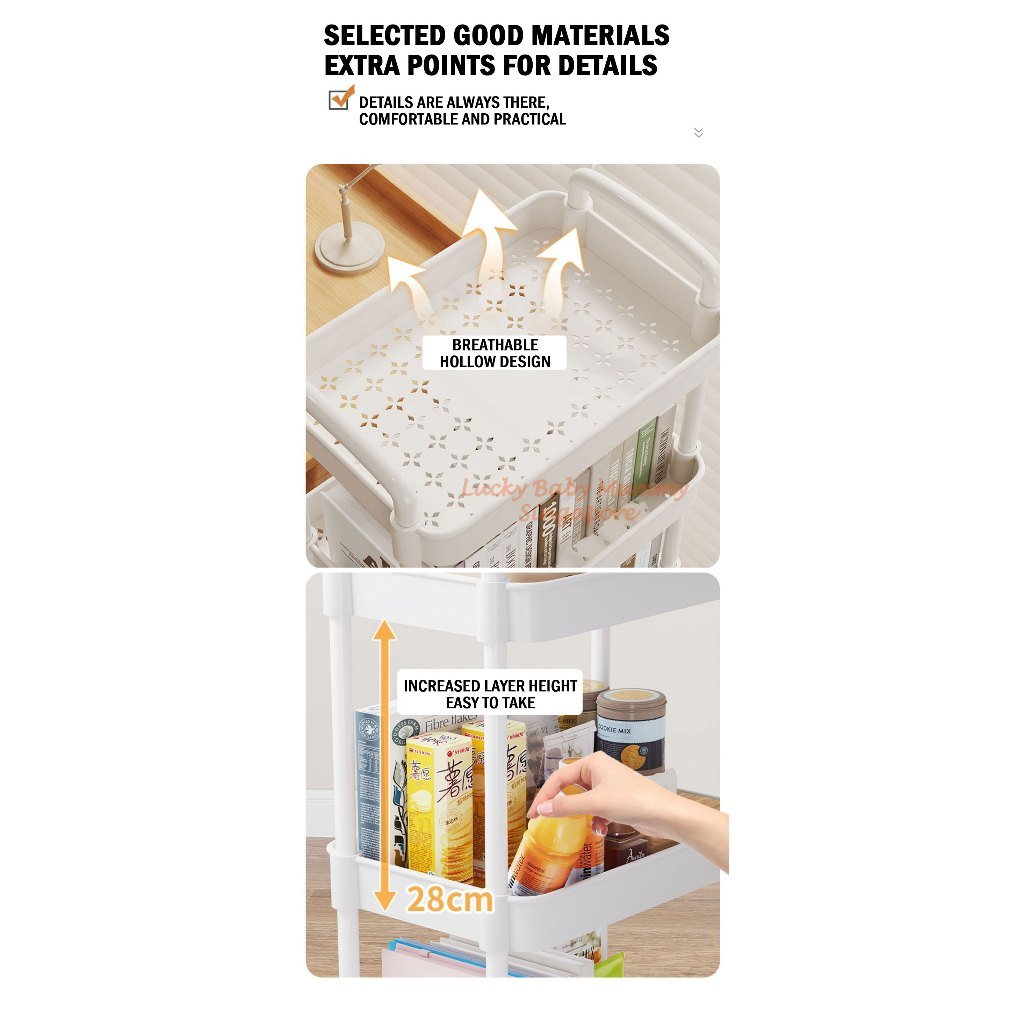 Storage Trolley with Handle