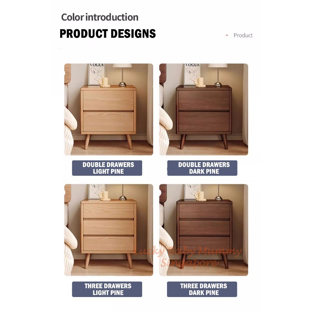 Stylish Multi-Layer Bedside Cabinet with Drawers