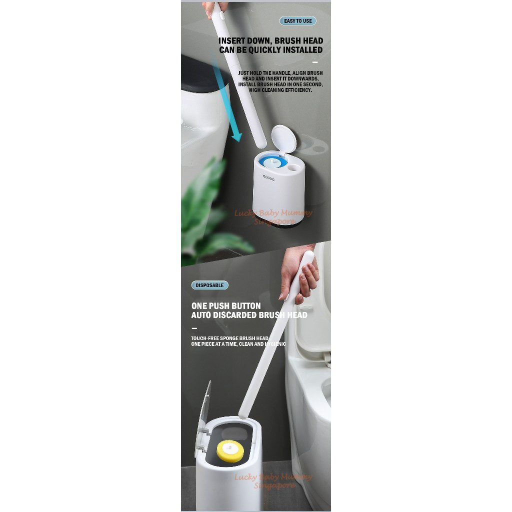 Ecoco Disposable Toilet Brush With Holder