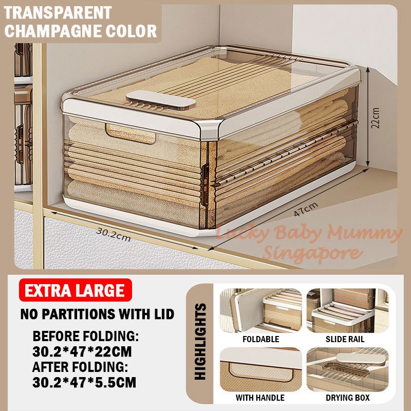 Pants Storage Drawer with Removable Partition