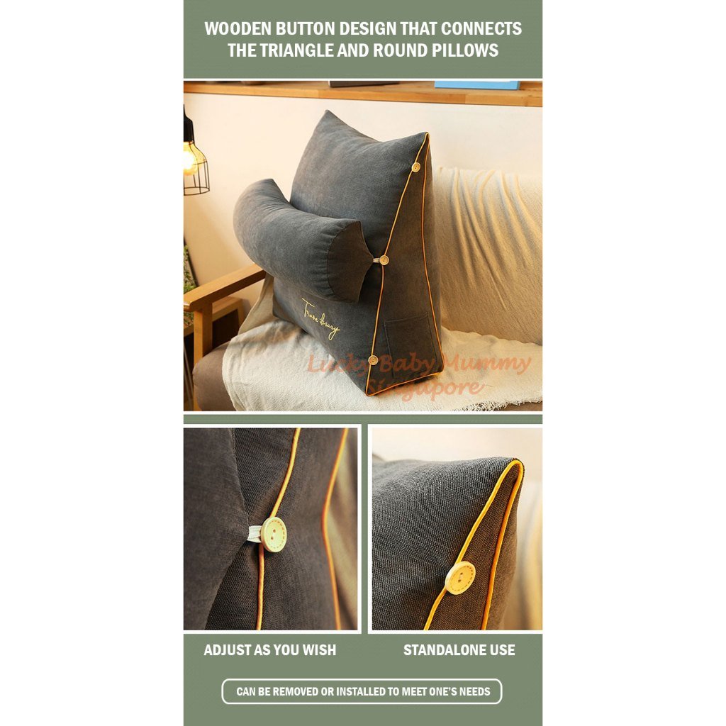Embriodered Velvet Pillow with Headrest
