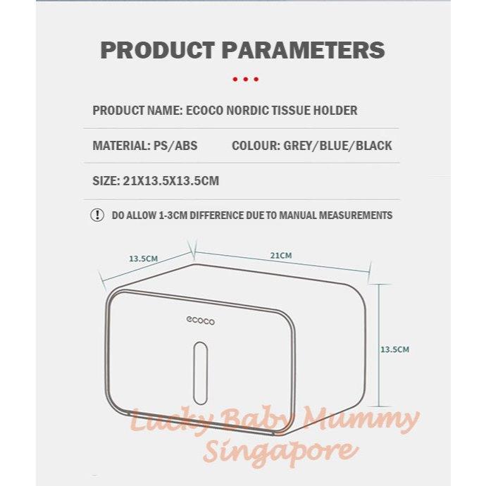 Ecoco Waterproof Tissue Holder Box Wall Mounted