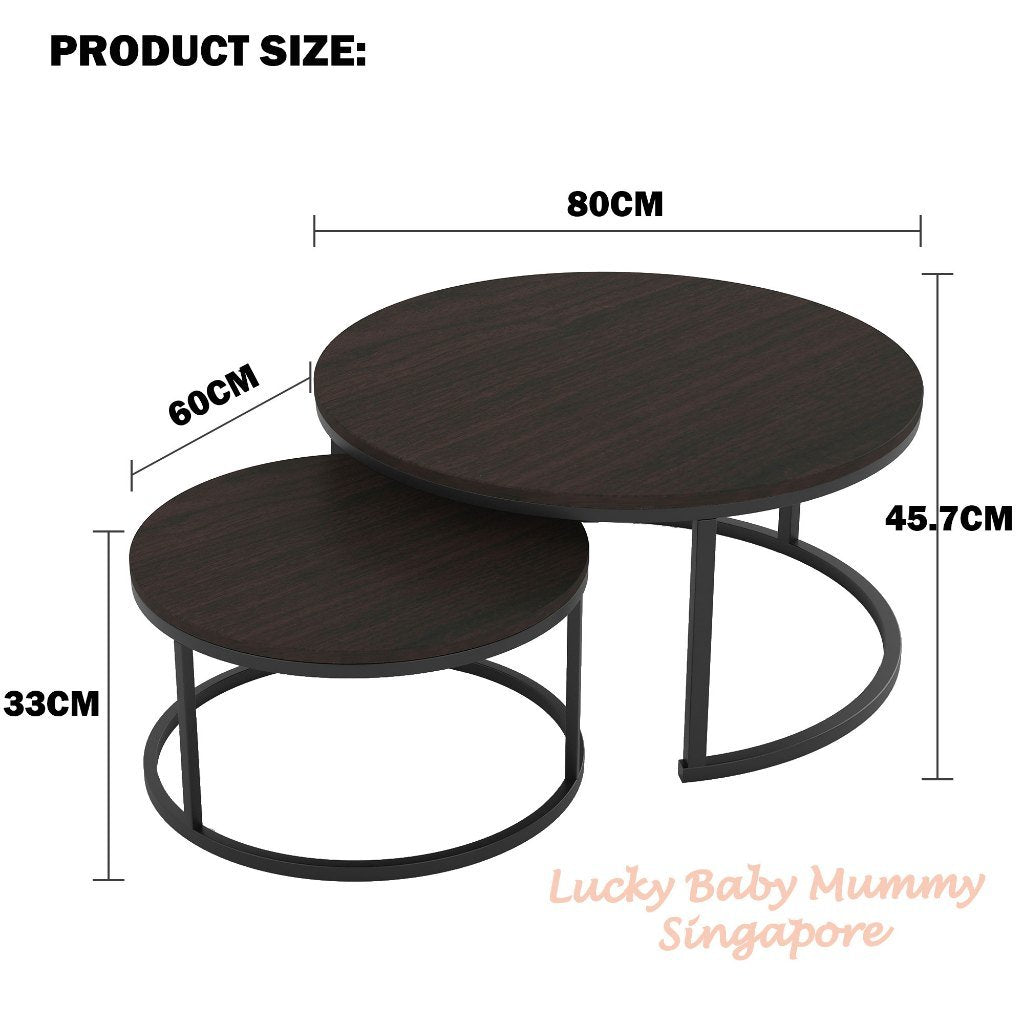 Prime 2 in 1 Round Coffee Table Set