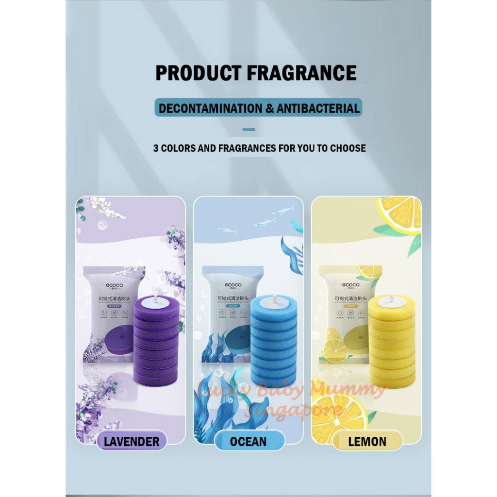 Ecoco Disposable Toilet Brush With Holder