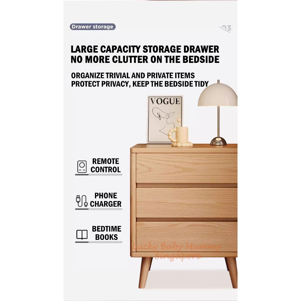 Stylish Multi-Layer Bedside Cabinet with Drawers