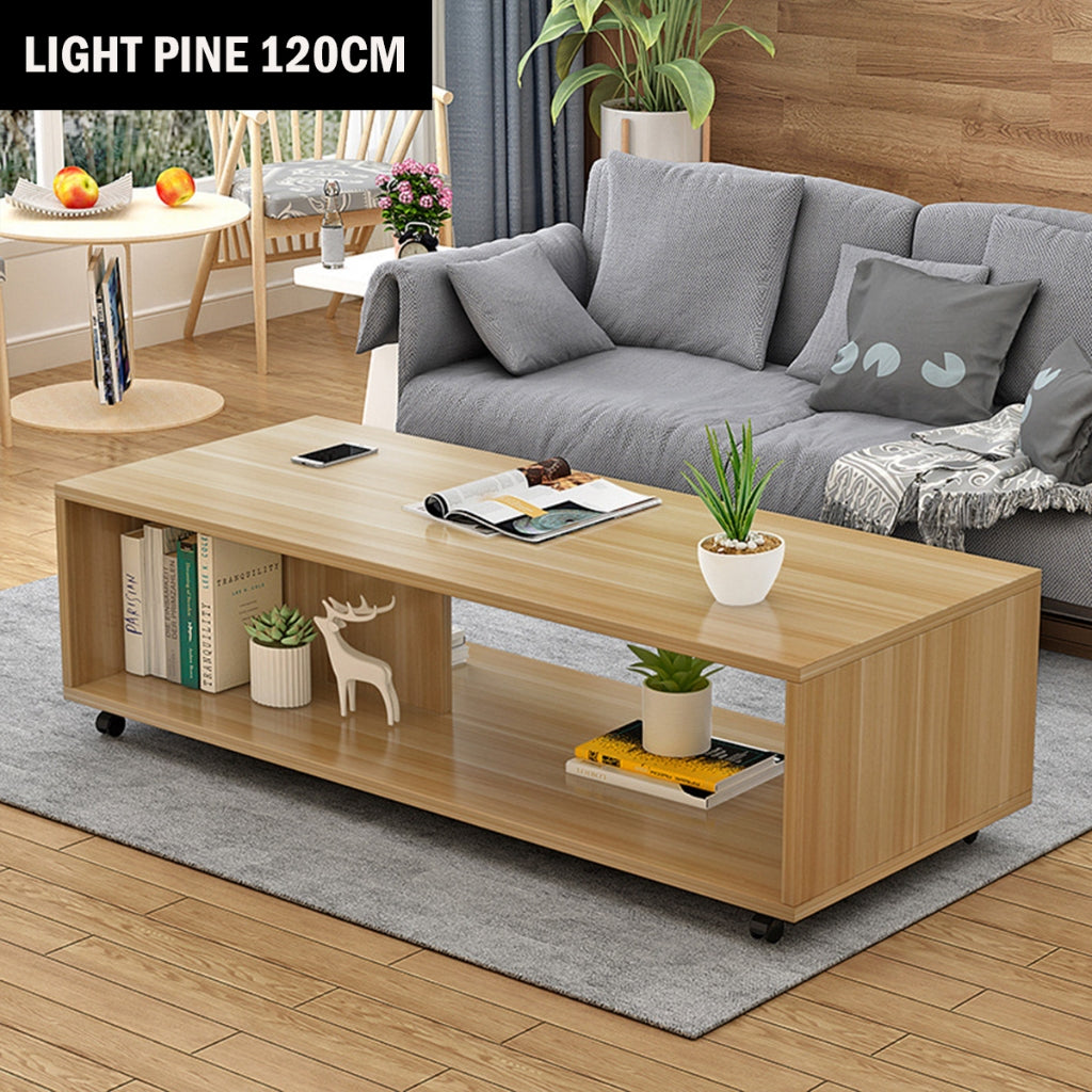 Movable Coffee Table with Wheels