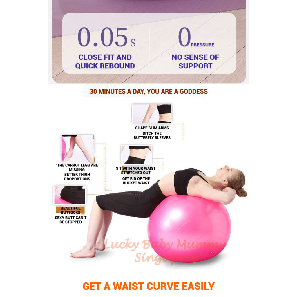 PVC Fitness Yoga Ball With Air Pump/Gym Fitness Balance Ball for Stretching Yoga Pilates