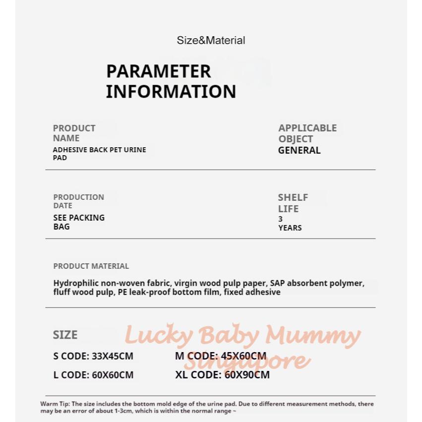 Pet Pad with Adhesive Strip