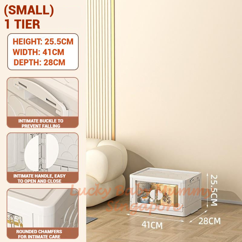 Installation Free Foldable Storage Cabinet with Wheels