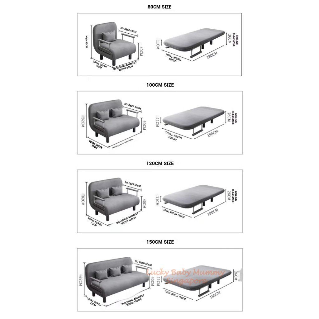 Fabric Foldable Sofabed
