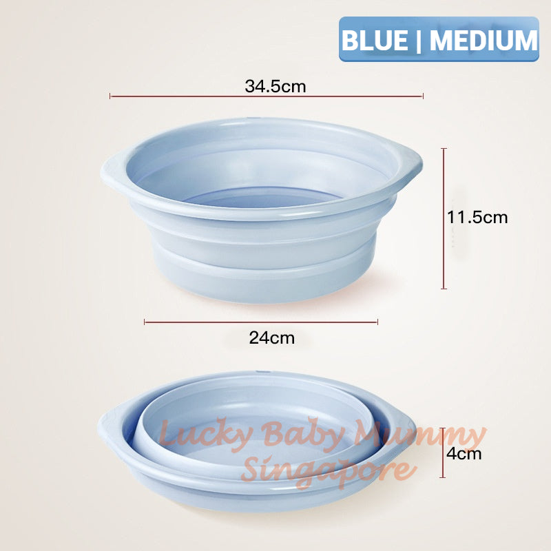 Foldable Washing Basin/Portable Collapsible Wash Basin/Space Saving Bathroom Accessories