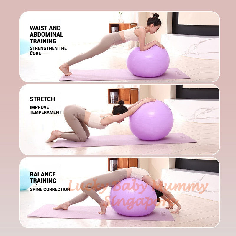 PVC Fitness Yoga Ball With Air Pump/Gym Fitness Balance Ball for Stretching Yoga Pilates