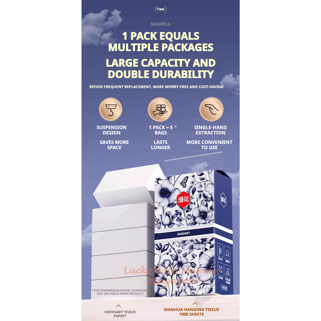 【8 Packs/Box】ManHua Classic Hanging Tissue
