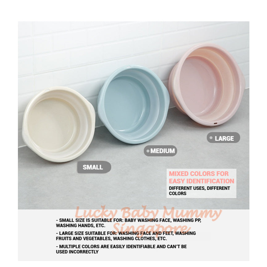 Foldable Washing Basin/Portable Collapsible Wash Basin/Space Saving Bathroom Accessories