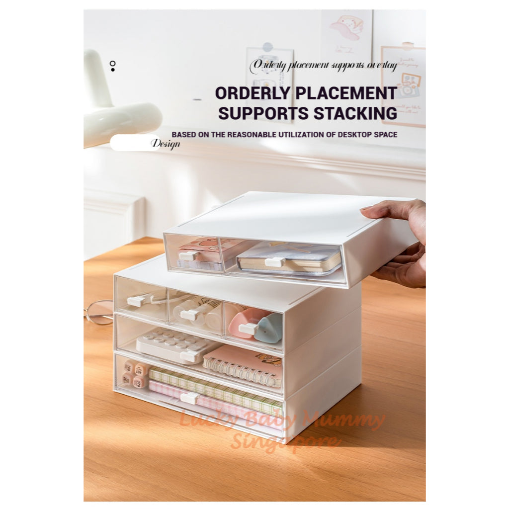 Stackable Compartment Desktop Storage Box