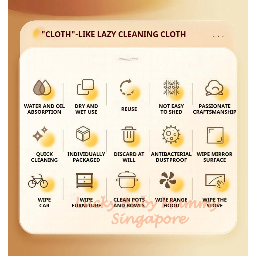 Disposable Microfibre Cleaning Cloth | Multi-Purpose Kitchen Wipes for Home Use