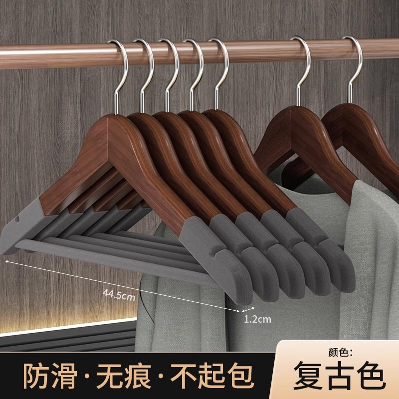 Velvet Anti - Slips Wood Hangers