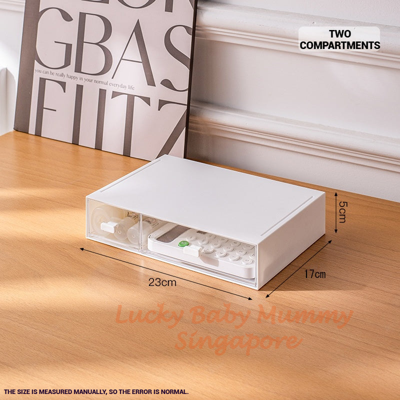 Stackable Compartment Desktop Storage Box