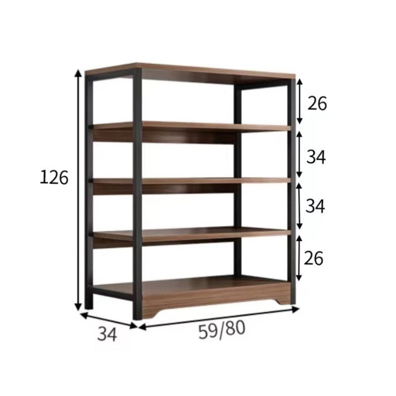 Wooden Bookshelf Storage Rack