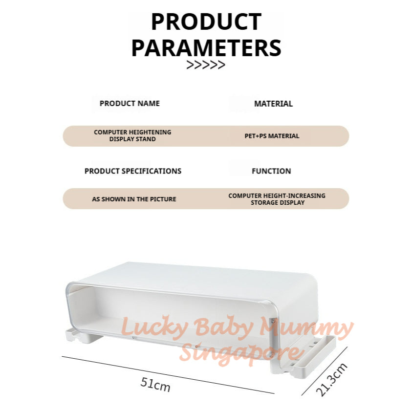 Monitor Heightening Stand with Drawer Storage/LED Display Blindbox Desktop Organizer Storage Rack