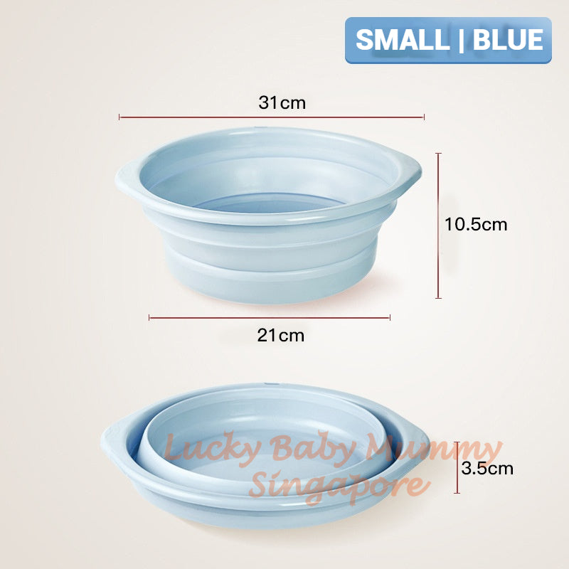 Foldable Washing Basin/Portable Collapsible Wash Basin/Space Saving Bathroom Accessories