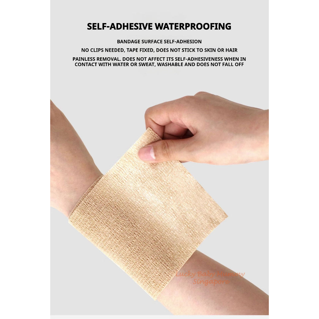 12 rolls Self-Adhesive Elastic Bandage Wrap/Waterproof Breathable Injury Tape for outdoor sports