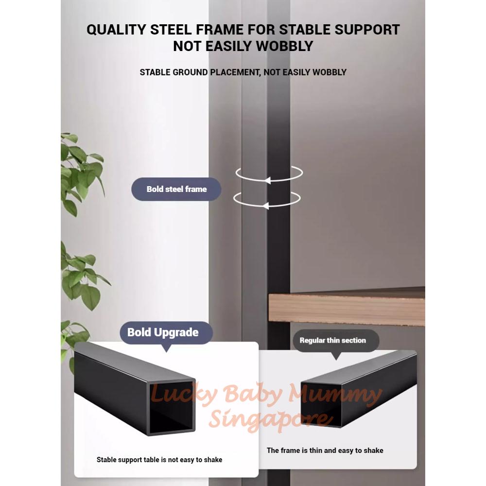 Wooden Bookshelf Storage Rack