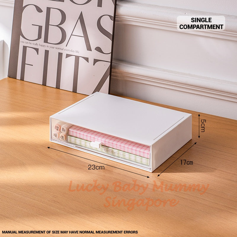 Stackable Compartment Desktop Storage Box