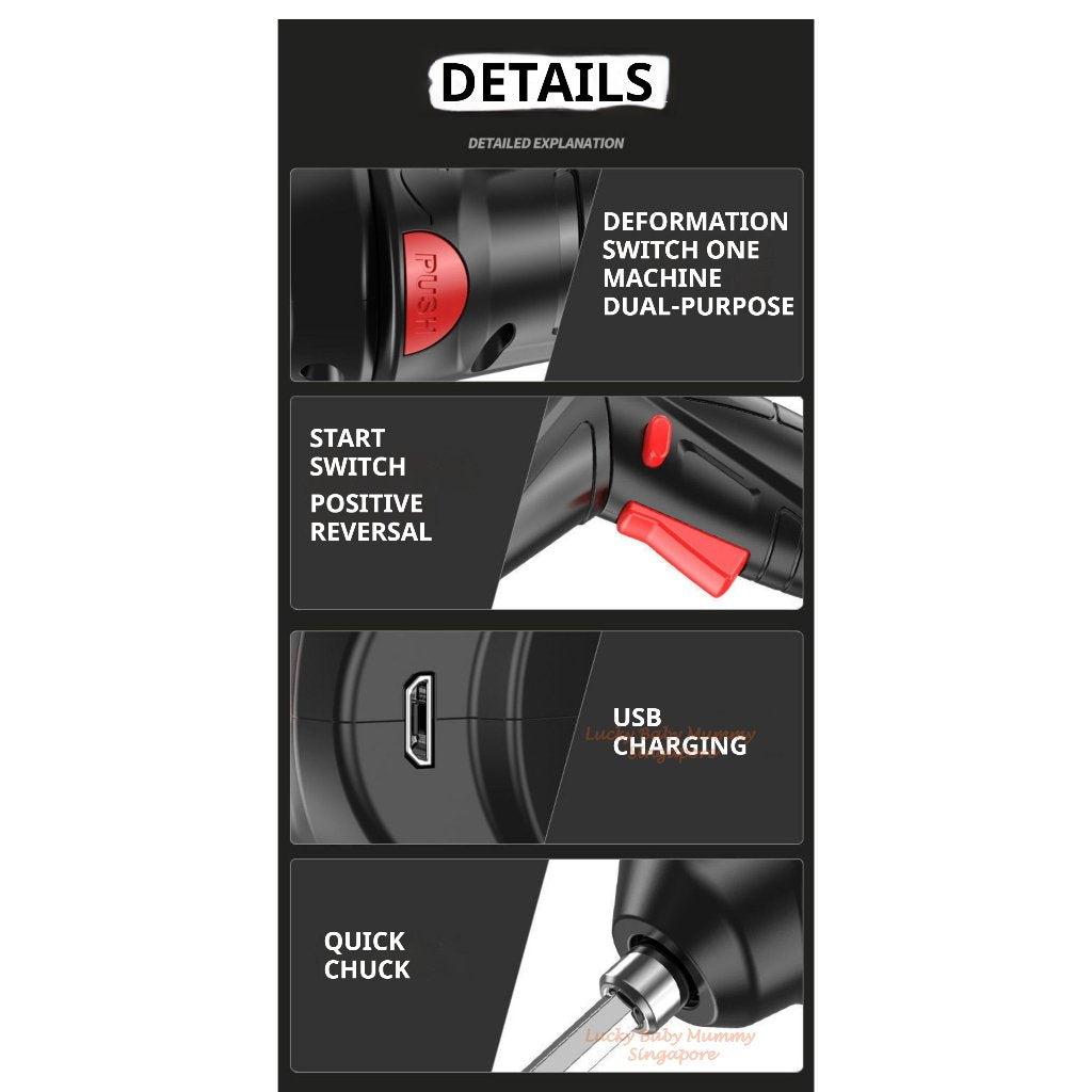 Multifunctional Electric Screwdriver Drill Set