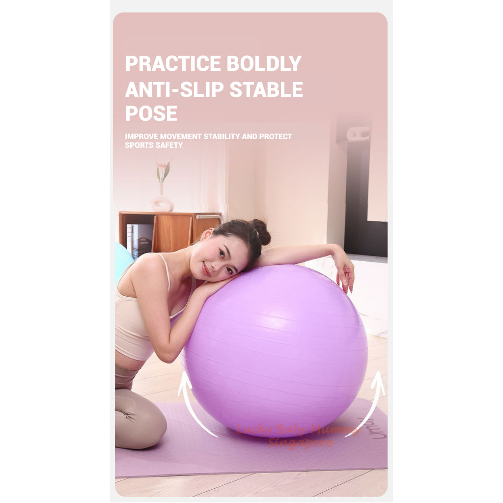 PVC Fitness Yoga Ball With Air Pump/Gym Fitness Balance Ball for Stretching Yoga Pilates