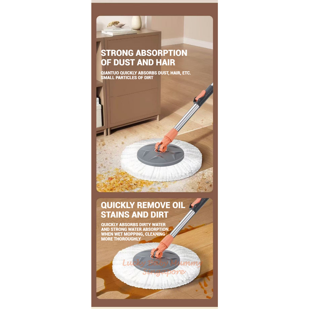 Detachable Spin Mop Set / Clean Dirty Split Water Spin Mop