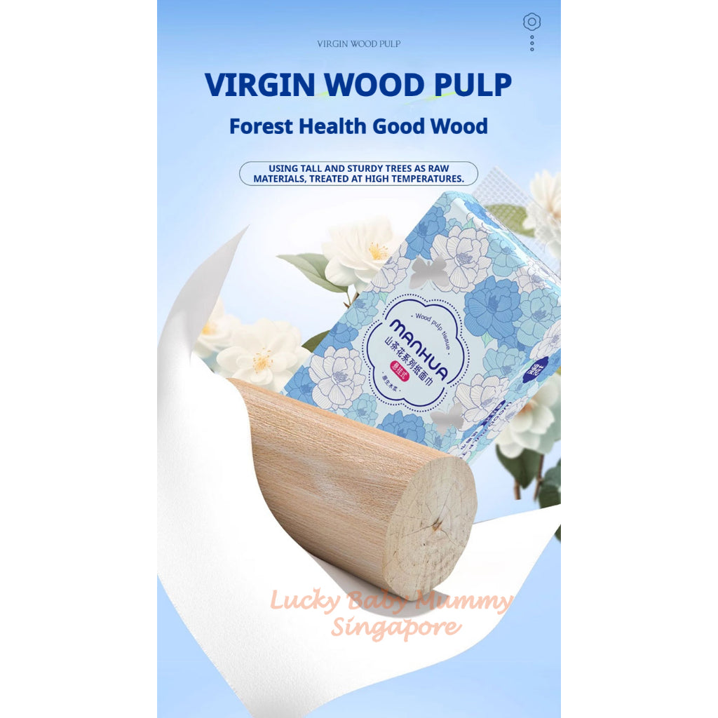 【6 Packs/Box】ManHua Camellia Hanging Tissue