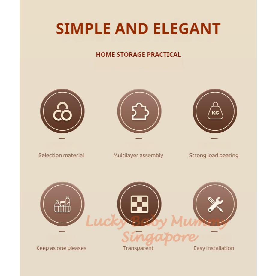 Narrow Slot Foldable Cabinet/Plastic Storage Drawers/Home Organizer/Stackable Transparent Storage Rack