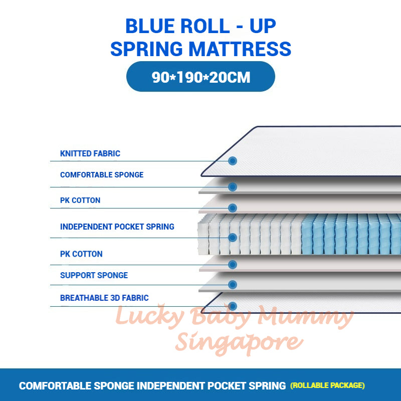 【CLEARANCE】Blue Box Spring Mattress