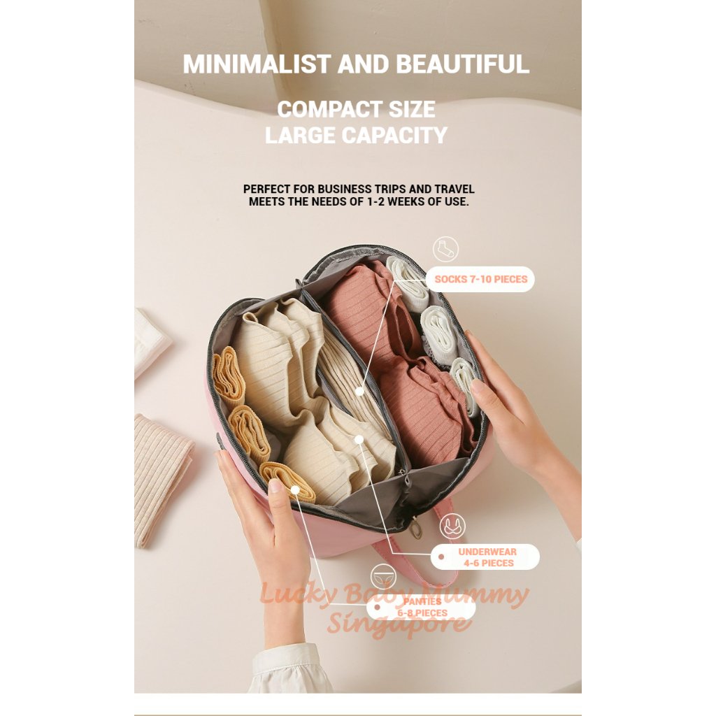 Lingerie Storage Bag / Portable Undergarment Bag / Underpants Bra Travel Divider / Organizer Pouch